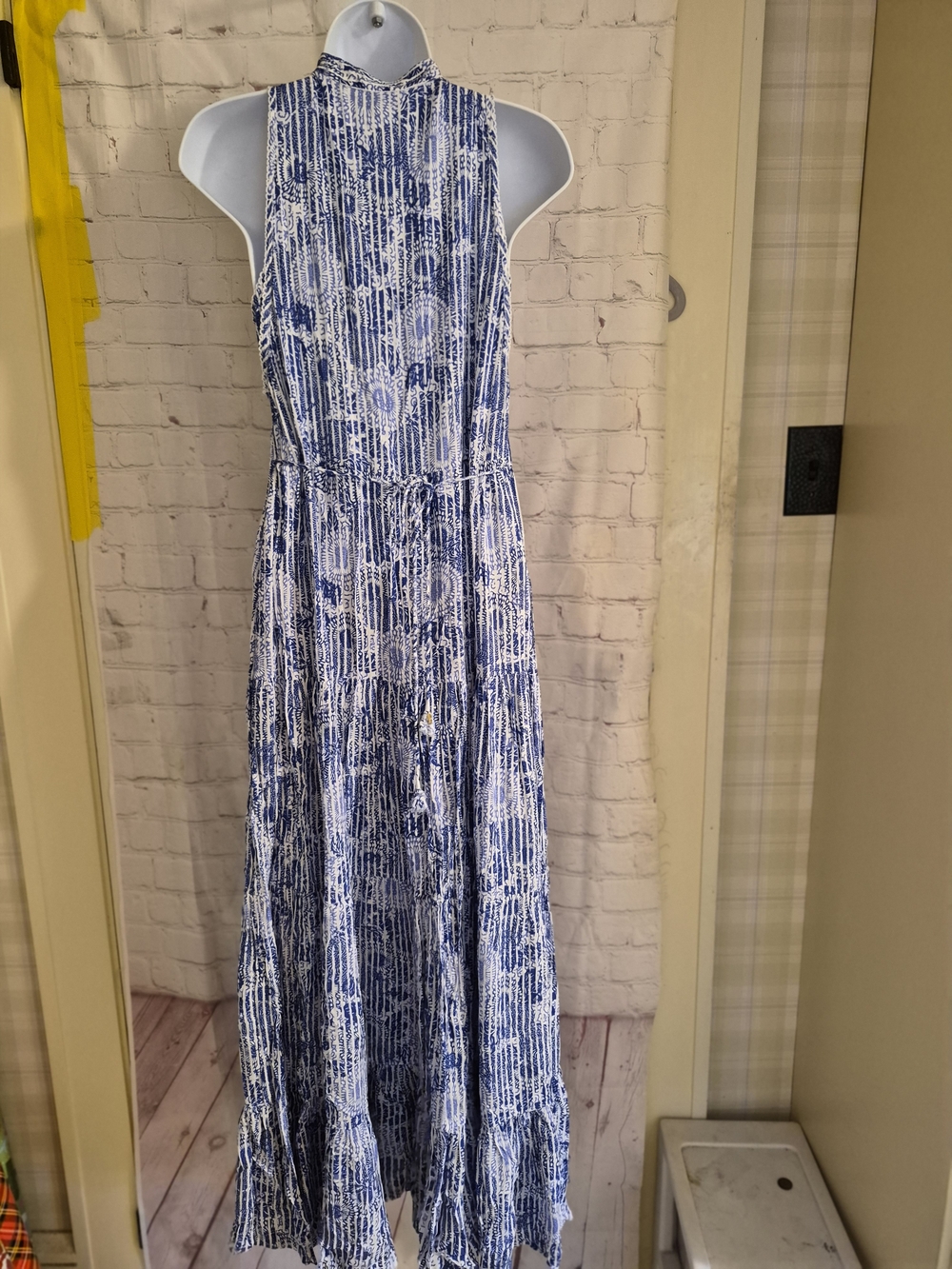 Poupette St Barth "Nana" Maxi Dress in Blue Begonia Size Small Ret.$390 - Picture 3 of 8